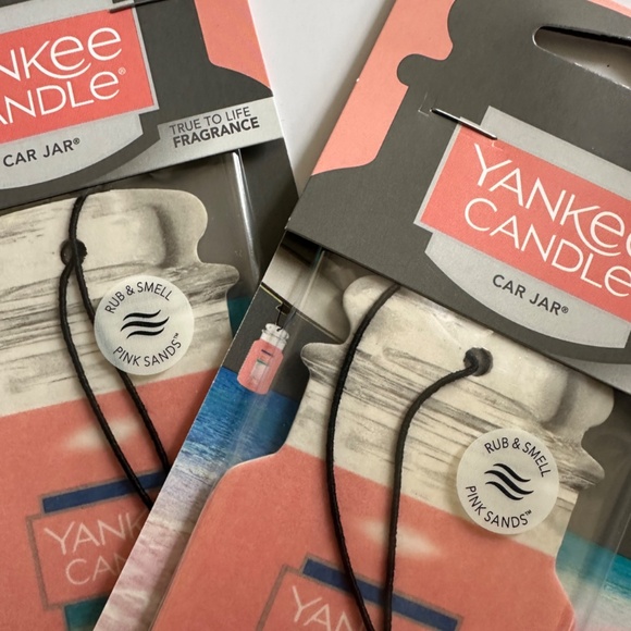 NWT Yankee Candle Pink Sands & Midsummer's Night Car Jar Air Fresheners - Picture 5 of 7